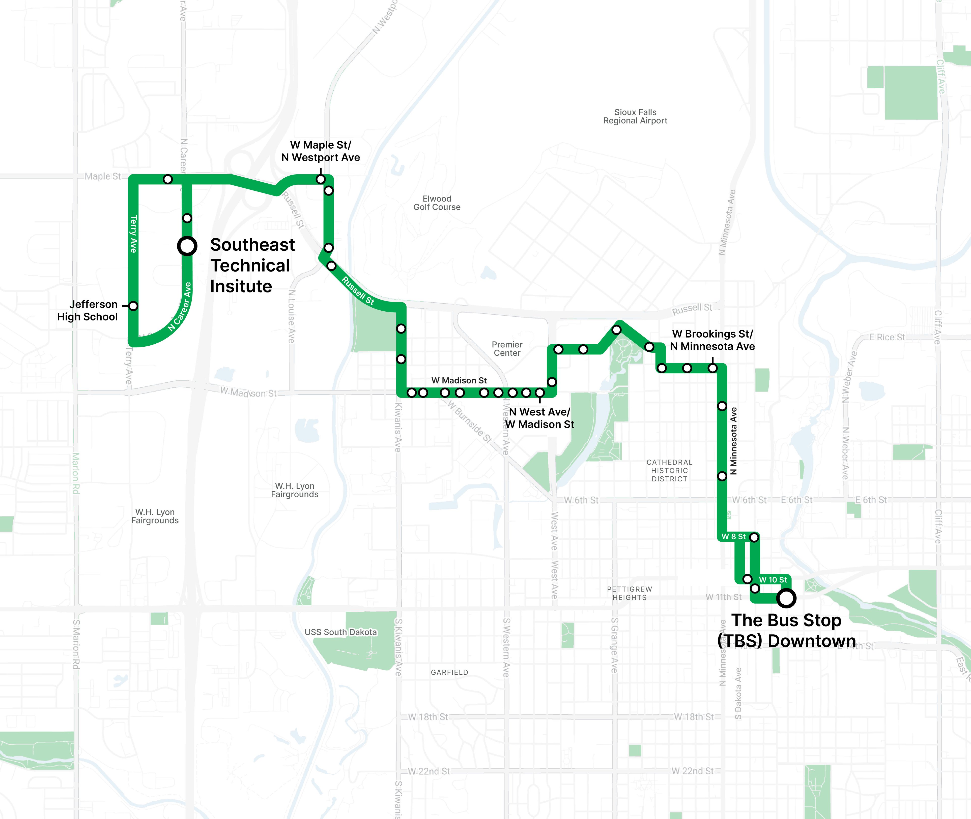 Via SAM_Bus Route Maps_Green