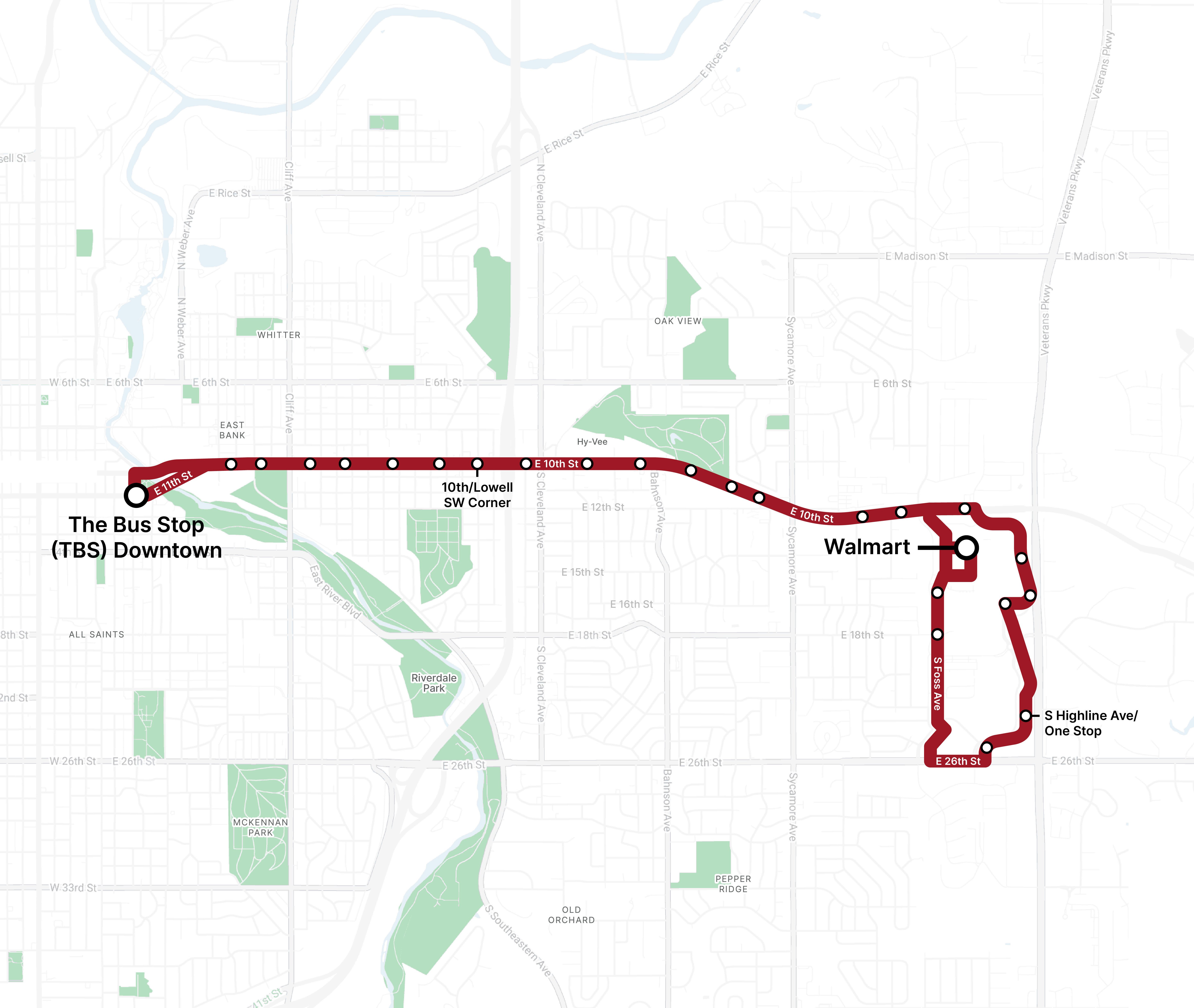 Via SAM_Bus Route Maps_Red